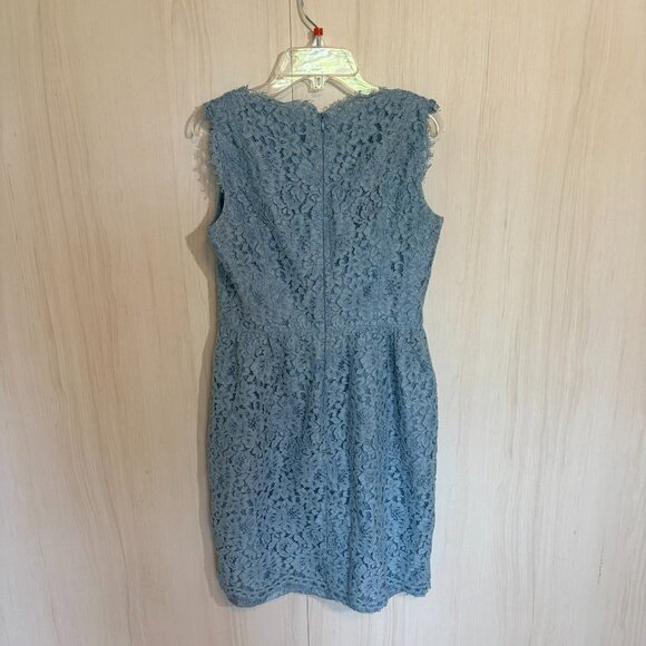 ๐ Shoshanna Sky Blue Lace Sleeveless Dress โ Size 8 - Picture 7 of 7